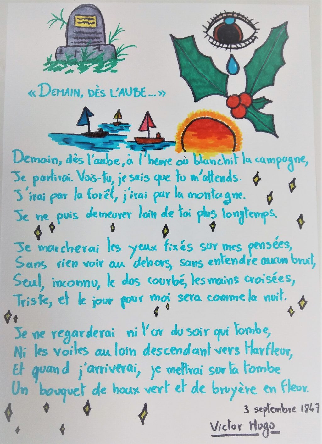 Je Vis Je Meurs Illustration Exposition : poésie lyrique - Ensemble Scolaire Sainte-Thècle