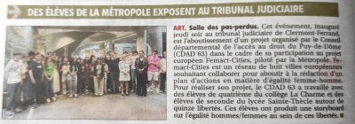Exposition Projet Européen Seconde Sainte-Thècle