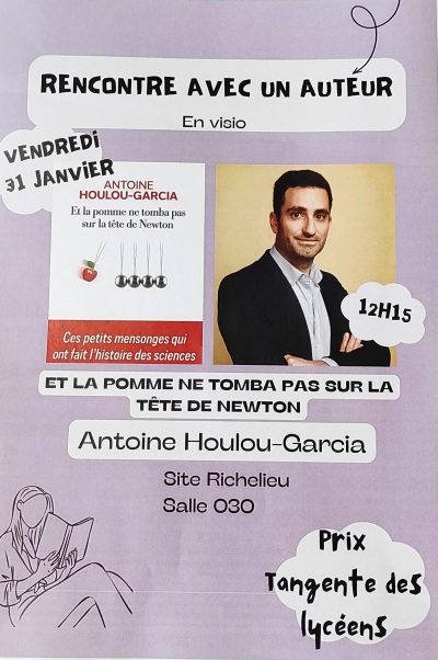 Rencontre Antoine HOULOU-GARCIA Prix Tangente Lycéens Sainte-Thècle