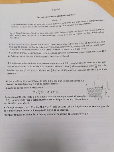Olympiades Mathématiques Première Sainte-Thècle