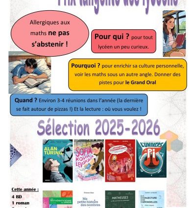 Demi-finale du Prix TANGENTE des Lycéens 2026